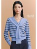 伊*丽同款桑蚕丝混纺披肩+条纹针织开衫 商品缩略图2