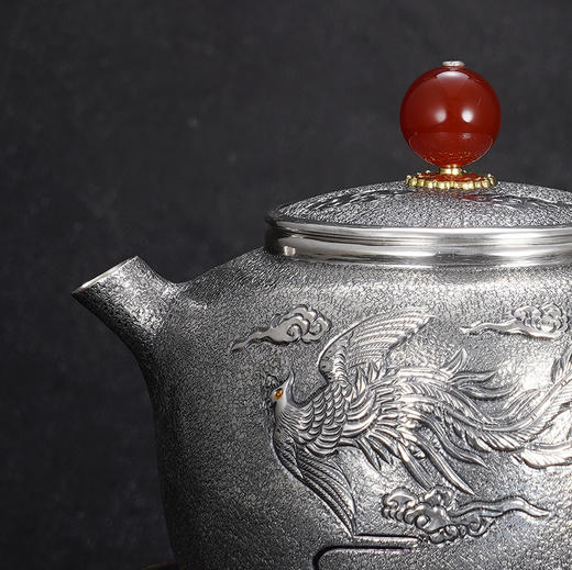 子佩集【丹凤朝阳】银S999摆件【YMT053】【YMT054】【YMT055】茶具小茶壶公道杯小茶杯【多规格】2601 商品图4