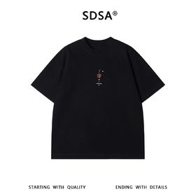 SDSA男装2026新款高贵轻奢潮牌简约樱桃印花圆领短袖T恤百搭时尚