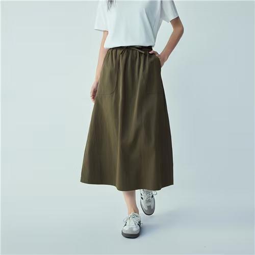 佐丹奴女装26年新款抽绳松紧腰梭织半身裙13466205 商品图3