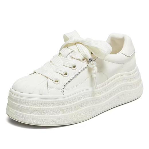 联域2楼TATA他她女鞋新款板鞋时尚休闲鞋百搭厚底增高软底小白鞋CT907CM5 商品图0