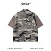 SDSA男装2026新款高贵轻奢美式拼接迷彩拉链立领短袖T恤百搭时尚 商品缩略图4