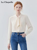 天猫同步【通勤/垂顺/优雅】拉夏贝尔/La Chapelle设计感气质显瘦宽松上衣法式绑带捏褶垂感长袖衬衫 商品缩略图2