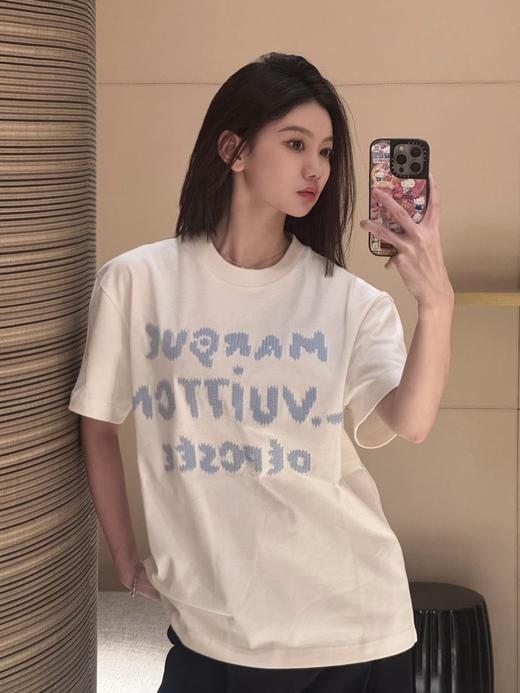 驴家 25ss字母标识毛线水溶绣短袖T恤 男女同款（DY） 商品图0