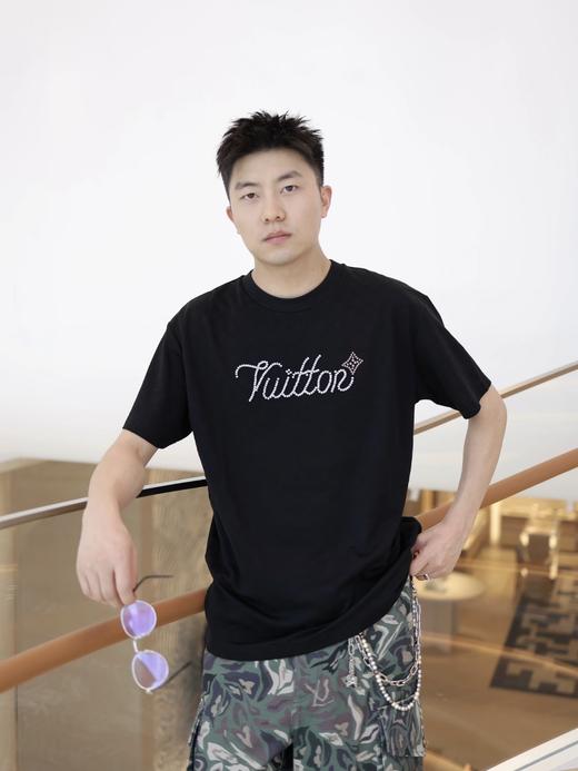 驴家 25ss字母标识金属钻珠链绣短袖T恤 男女同款 （DY） 商品图4