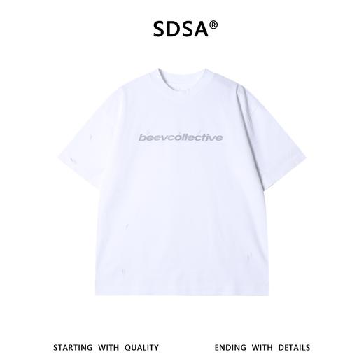 88192SDSA男装2026新款高贵轻奢美式潮牌撞色胸前印花字母圆领短袖T恤 商品图1