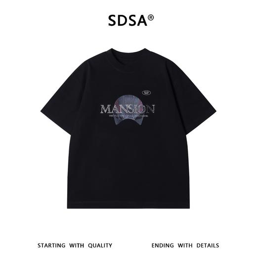 88309SDSA男装2026新款高贵轻奢美式潮牌帽子烫钻字母圆领短袖T恤百搭 商品图2