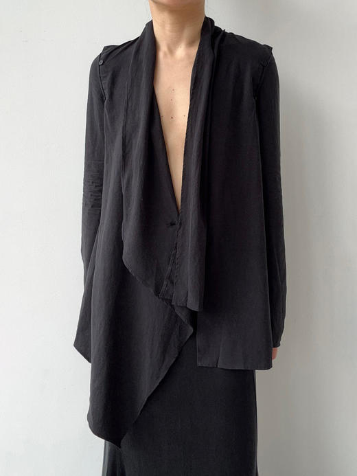 ranyepersonal｜PARADOX25RO04-2 不规则可拆卸黑色上衣 [ 黑 ] 商品图3
