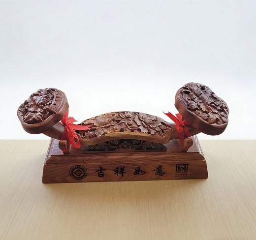 泰山非遗桃木如意摆件招财镇宅福禄客厅玄关装饰品乔迁开业送礼佳品 商品图4