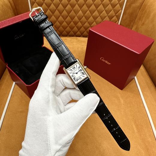 卡地亚 坦克系列腕表 鳄鱼皮 石英瑞士进口超薄高效能机芯尺寸:25.5X33.7mm 商品图1