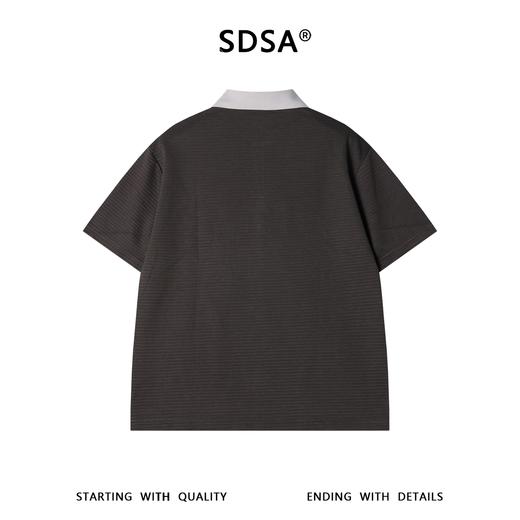 SDSA男装2026新款高贵轻奢潮牌肌理感撞色polo领短袖T恤百搭上衣 商品图4