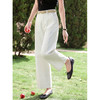 鹿向南「白野星辰」高级感白色显瘦气质牛仔裤女夏季直筒遮肉长裤 商品缩略图1