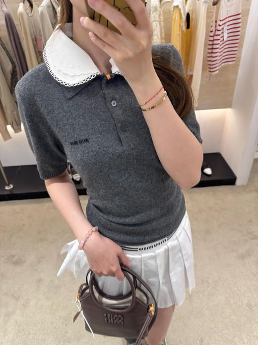 【非质量问题不退换】MiuMiu 26早春新款短袖（XHH） 商品图8