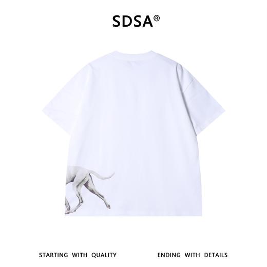 SDSA男装2026新款高贵轻奢小众设计动物印花圆领短袖T恤宽松百搭 商品图5