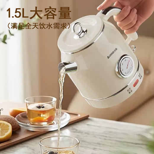 新款复古电热水壶家用304不锈钢带保温功能全自动智能烧水壶 商品图2