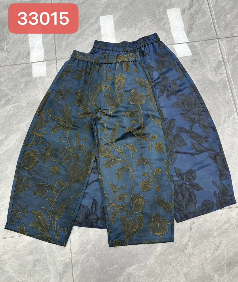 新款提花气球八分裤