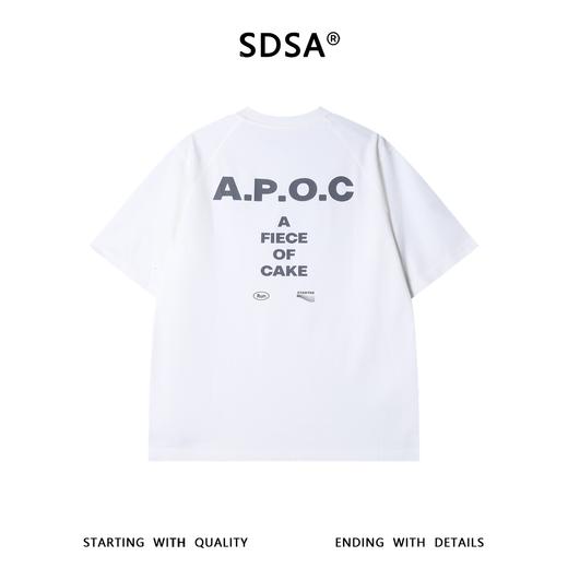 SG8752SDSA男装2026新款高贵轻奢美式简约撞色印花字母圆领短袖T恤百搭 商品图4