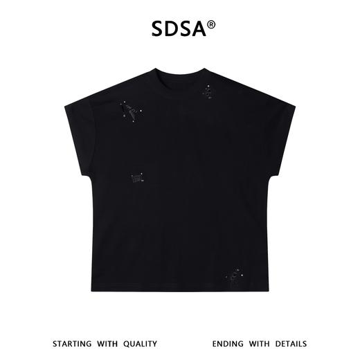 68301SDSA男装2026新款高贵轻奢时尚简约刺绣钉钻设计圆领短袖T恤百搭 商品图1