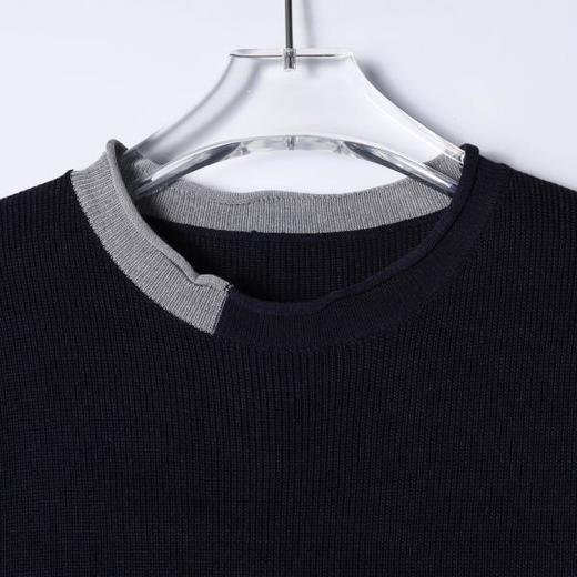 SDSA男装2026新款高贵轻奢潮牌拼色不规则领短袖T恤百搭简约上衣 商品图1