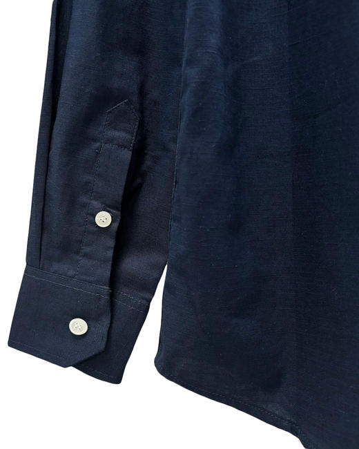 男款亚麻刺绣长袖衬衫la 商品图2