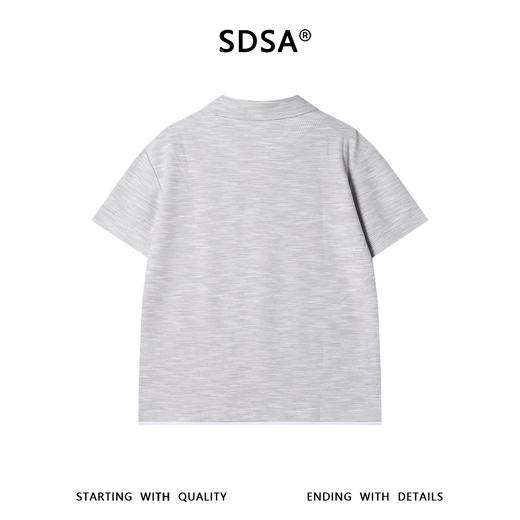 SDSA男装2026新款轻奢潮牌扎染拼接翻领假两件短袖T恤百搭宽松潮 商品图4