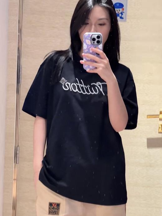 驴家 25ss字母标识金属钻珠链绣短袖T恤 男女同款 （DY） 商品图6