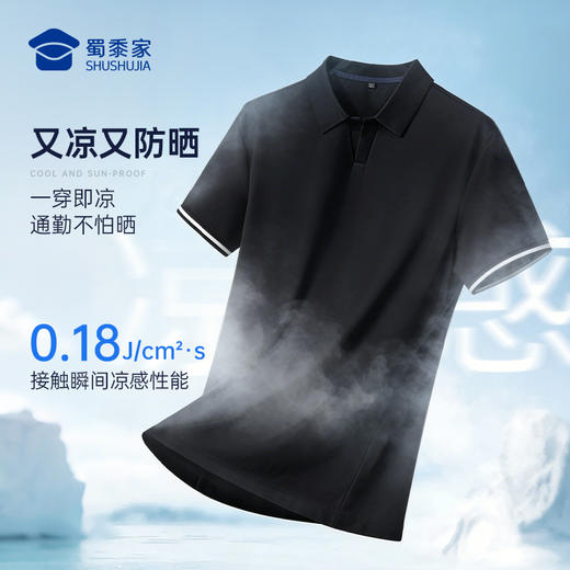 【7A抑菌老钱风海鸥领polo衫】高弹防晒翻领短袖T恤通勤凉感休闲半袖POLO衫LT601 商品图1