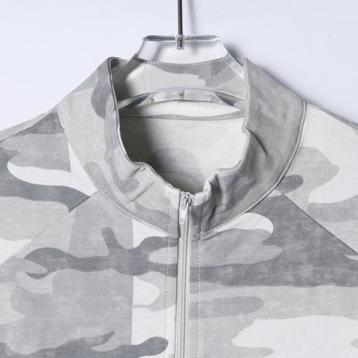 26015SDSA男装2026新款高贵轻奢美式拼接迷彩拉链立领短袖T恤百搭时尚 商品图1