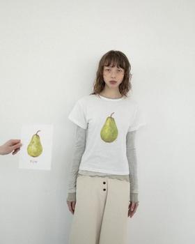 韩国fle*ta一颗梨子🍐麻感T！热巴同款！