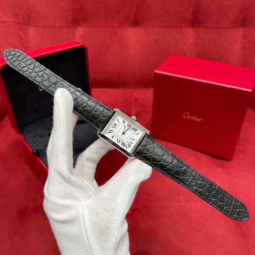 卡地亚 坦克系列 腕表 镀银珠光表盘316L精钢矩形表壳41mm-31mm 商品图0