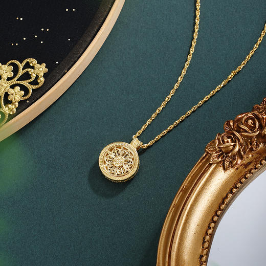 子佩集【华年映锦】银S925套链【FYL-2059】项链镀金太阳2601 商品图2