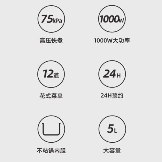 【自营】屹后 5L双胆电压力锅高压锅电饭锅　QH-013 商品图1