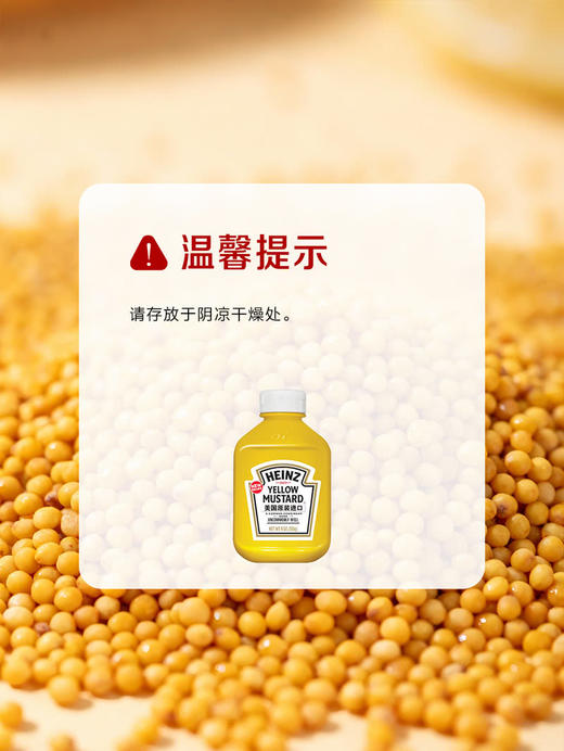 MM 山姆 亨氏 美国进口 黄芥末调味酱 255g*3瓶 商品图6