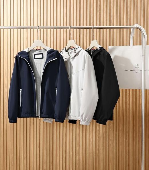 专柜3千＋重磅鼎奢连帽夹克BC天丝羊毛春季连帽外套夹克 商品图9