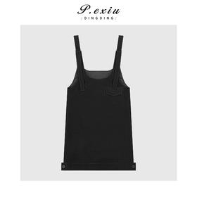 03-4潘依绣丁丁宠粉慵懒松弛拼接设计极简连体裙Q41563