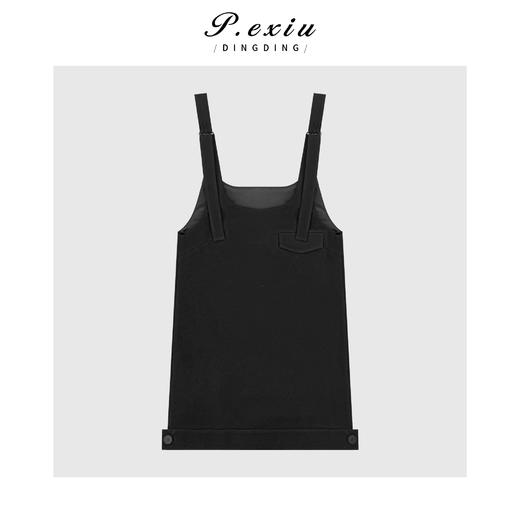 03-4潘依绣丁丁宠粉慵懒松弛拼接设计极简连体裙Q41563 商品图0