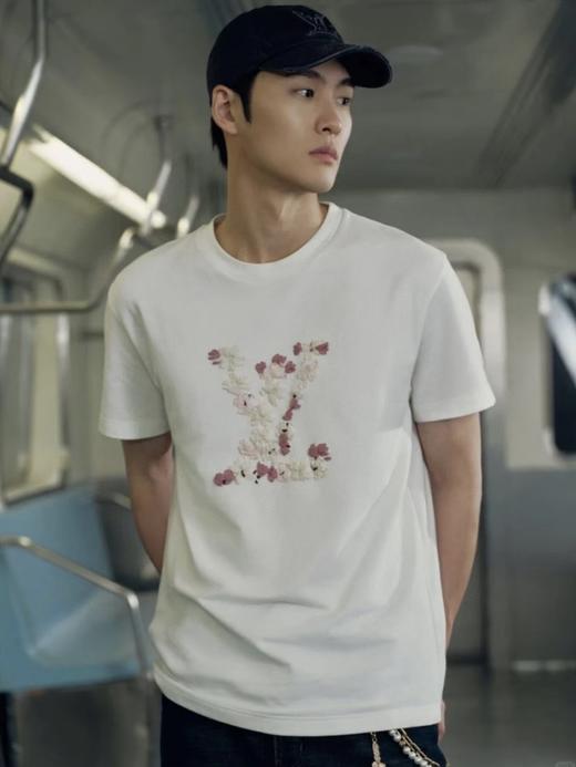 驴家 25ss字母logo真丝织带手工花短袖T恤 男女同款 （DY） 商品图6