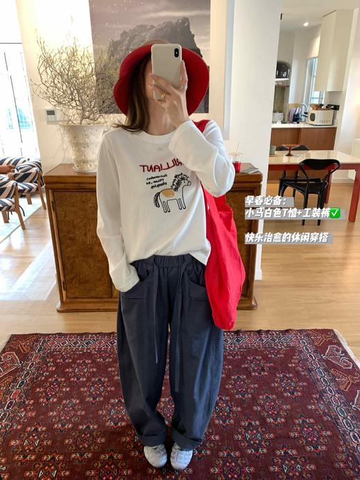「快乐小马」治愈系白T！100%韩国长绒棉 商品图5