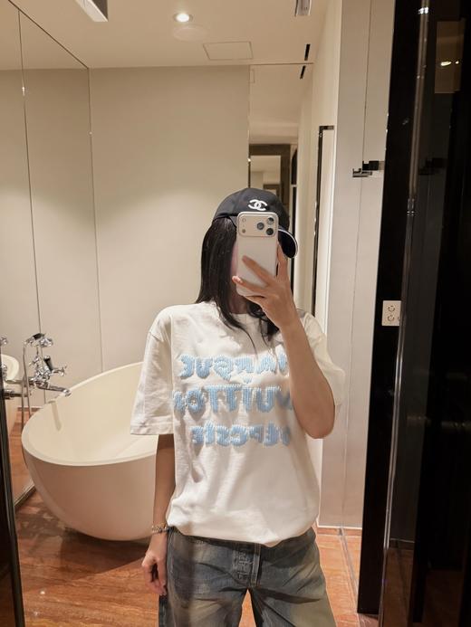 驴家 25ss字母标识毛线水溶绣短袖T恤 男女同款（DY） 商品图4