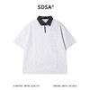 SDSA男装2026新款高贵轻奢潮牌拼接半拉链翻领假两件短袖T恤百搭 商品缩略图0