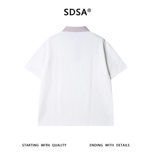 SDSA男装2026新款高贵轻奢潮牌肌理感撞色polo领短袖T恤百搭上衣 商品图4
