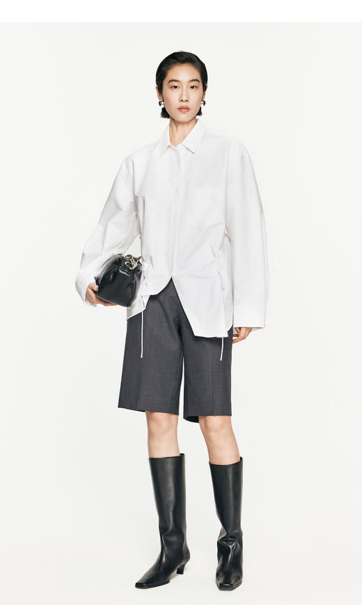 J*BY秀场设计感抽绳廓形率性衬衫 商品图3