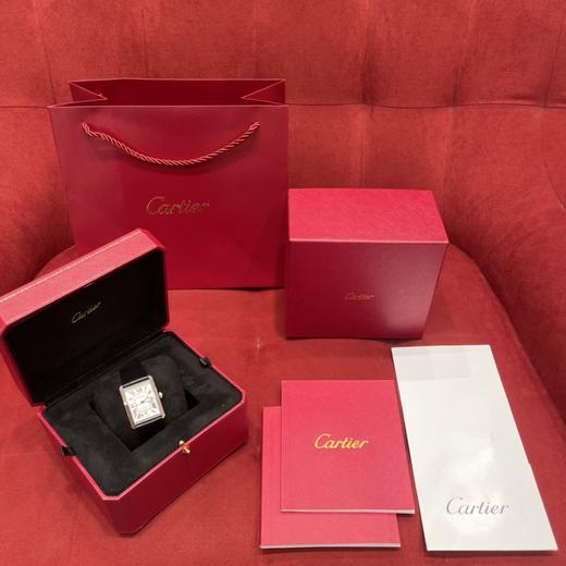 卡地亚 坦克系列 腕表 镀银珠光表盘316L精钢矩形表壳41mm-31mm 商品图1