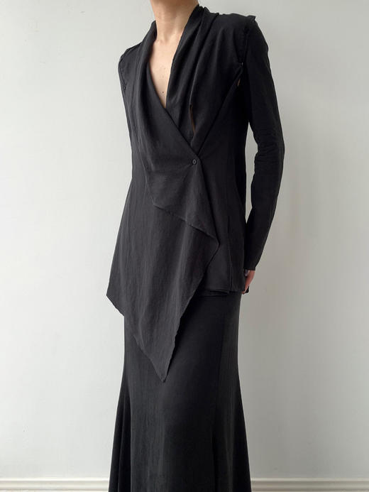 ranyepersonal｜PARADOX25RO04-2 不规则可拆卸黑色上衣 [ 黑 ] 商品图13