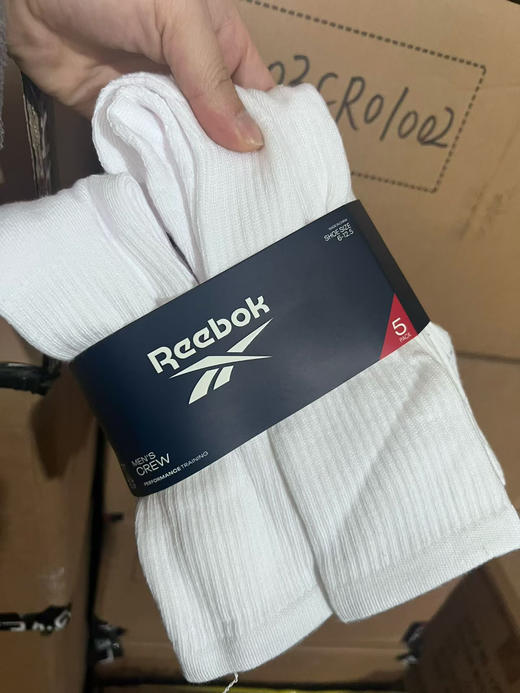 出口美国订单，正品锐步男士高帮训练袜
吸湿排汗缓震毛巾袜，均码40-45
五双一卡，两卡十双99包邮
每卡都有二个款混搭，没有拆搭 商品图2