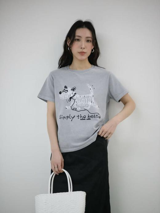 老米优品🎈5-7天！韩代同款《线条小狗短款tee》优质砂洗纯棉🍃品质nice~！小个子友好。袖口无蕾丝版。T260322A 商品图4