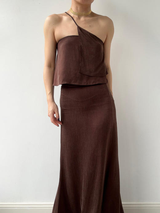 ranyepersonal｜PARADOX25SK04-2 铜氨砂洗棕色半身裙 [ 棕 ] 商品图0