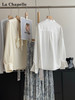 天猫同步【通勤/垂顺/优雅】拉夏贝尔/La Chapelle设计感气质显瘦宽松上衣法式绑带捏褶垂感长袖衬衫 商品缩略图5