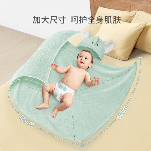 宝宝浴巾带帽斗篷婴儿新生儿童洗澡连帽浴袍纯棉加厚男女孩秋冬季 商品图2