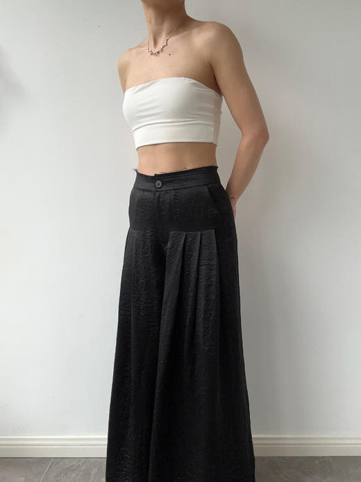 ranyepersonal｜PARADOX25TR01-2 肌理醋酸黑色西装裤 [ 黑 ] 商品图0